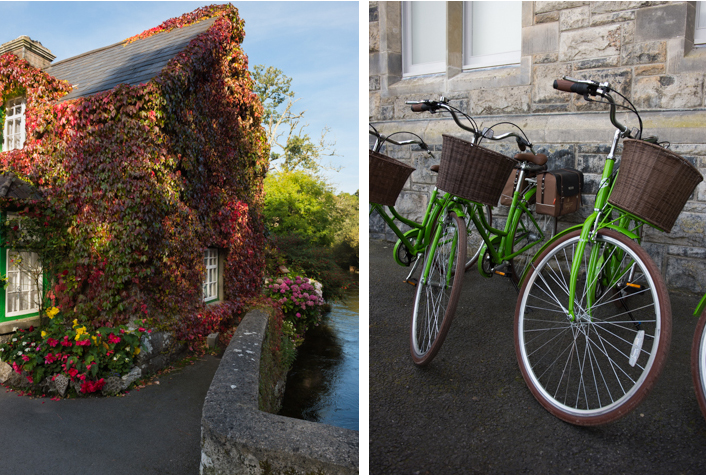 By the bridge at Cong; bicycles at Ashford