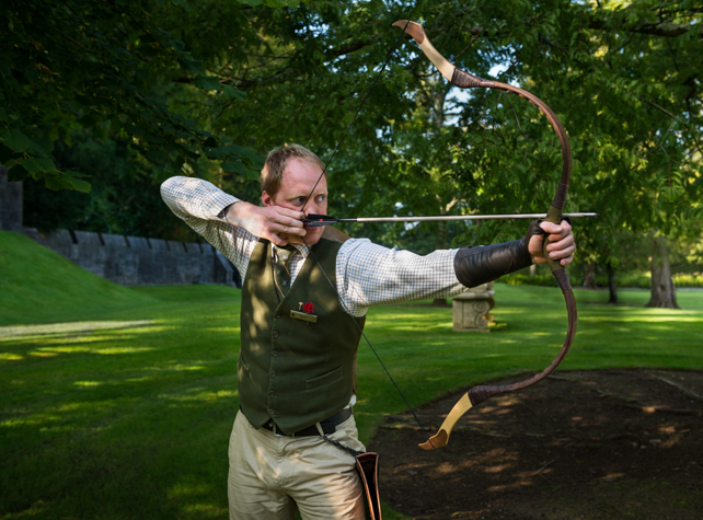 Thomas teaching archery