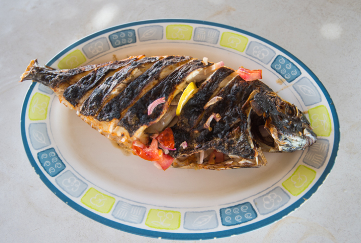 blackened fish, Mirbat