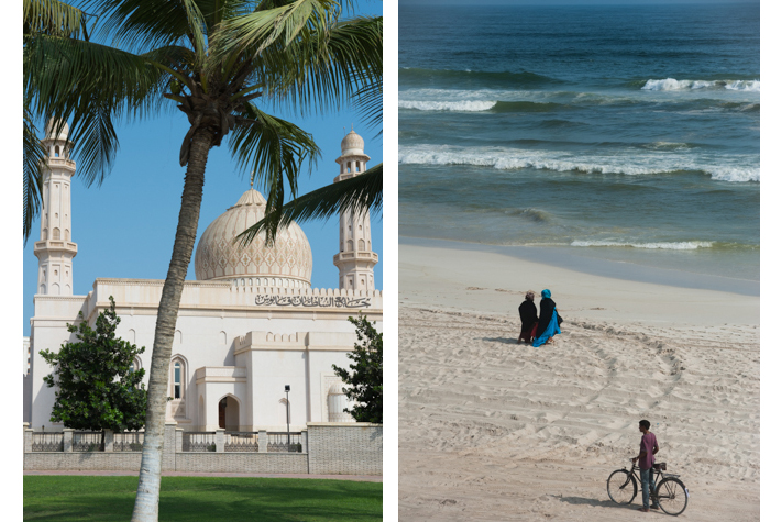 Sultan Qaboos Mosque, beach at the corniche