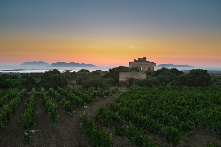 Dusk at Donna Franca, looking to the Aegadian Islands.