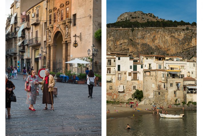 Cefalu passegiata and late afternoon on the beach.