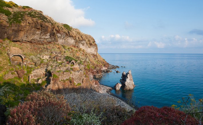 Beach at Malfa.