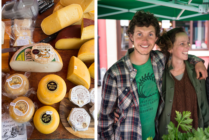 Burren cheeses, Mr and Mrs Fergal Smith at their produce stall in Ennistymon