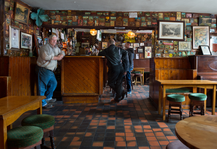 Peter Curtin in the bar at Roadside Tavern.