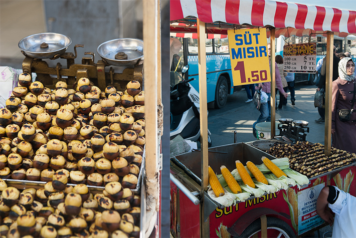 chestnuts and corn