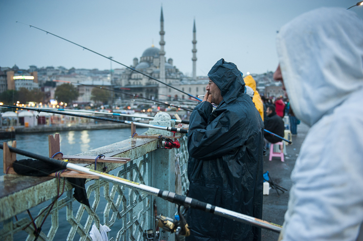 fishing from Galata bridge